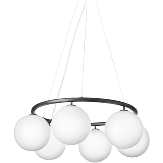 Nuura - Miira 6 Circular Lysekrone Rock Grey/Optic Clear