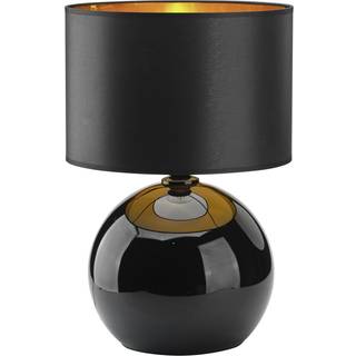 Bordlampe Palla, Ø 36 cm, sort/guld