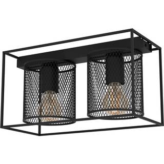 Catterick loftlampe, sort, 2 burskærme