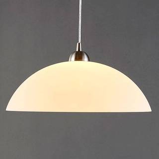 Lindby hængelampe Valeria, hvid, glas, Ø 40 cm, E27