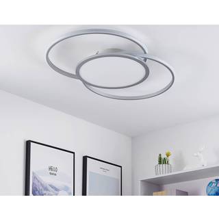 Lucande LED-loftlampe Senne, CCT, sølv, metal