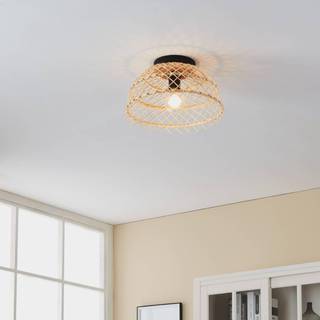 Ausnby loftlampe med flettet træ, natur
