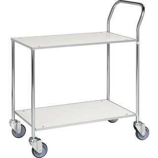 Kongamek 75,5 x 43 Hvid/Elektrogalvaniseret Bordvogn
