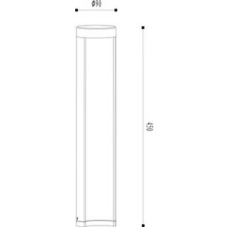 Combo LED cylinderformet sokkel, 45 cm