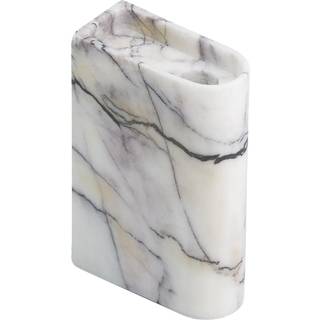 Northern Monolith lysholder medium Mixed white marble