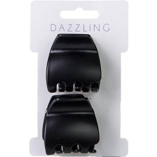 Dazzling Hår 2-pack Hair Clips Matte Black