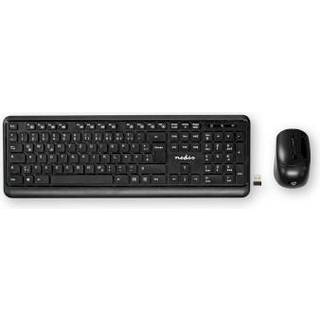Nedis - keyboard and mouse set - QWERTZ - German - black Input Device - Tastatur & Mus sæt - Tysk - Sort