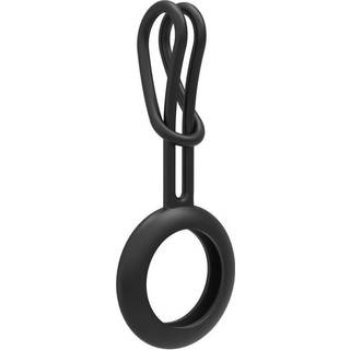 AirTag holder med lang strop i silikone i sort