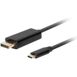 Lanberg USB-C til DisplayPort Kabel 4k 60Hz Sort - 1.8m