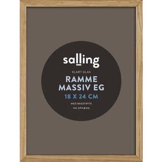 Ramme i massiv eg m. glas - 18x24 cm (På lager i varehus)