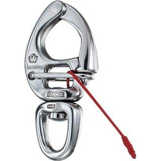 Skødehage Wichard HR Snap Shackle, 14 mm / 11 mm, 70 mm, rustfrit stål, svirvlende øje, med Quick Release