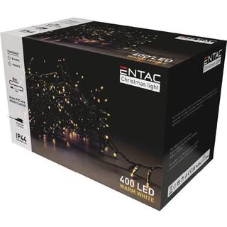 8 m. varm hvid cluster LED julelyskæde - 400 LED, IP44 udendørs, 230V