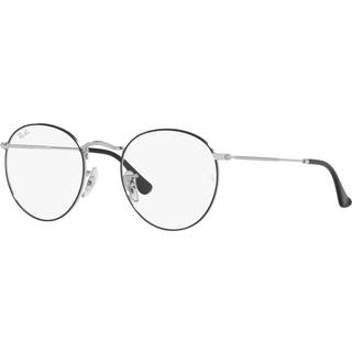 Ray - Ban Unisex RX3447V ROUND METAL 2861 Optiske stel Metal Sort Transparent Rund Normal