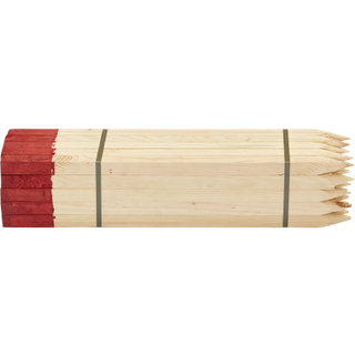 Afsætningspæl fyrretræ m/rød top 25×25×600mm