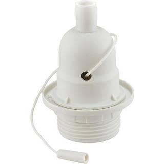 FORÅRSUDSALG - Halo Design - E27 Fatning m. Snorafbryder - Lamp holder - Hvid - H:8cm - Ø:5cm