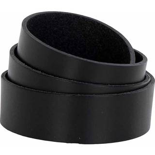 2 sorte læder stropper 120x2,5 cm - 4292030