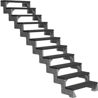 DOLLE Gardentop terrassetrappe med Trimax, antracit - 11 trin
