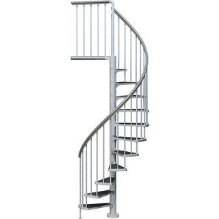DOLLE Toronto spindeltrappe med repos, Ø125 cm - 12 trin