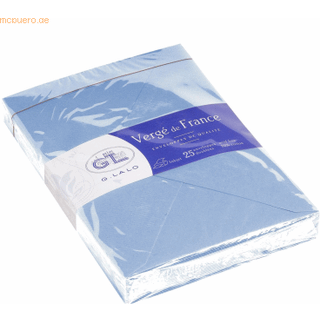 Lalo 21402L - Pakke med 25 gummiforede konvolutter C6 Verg? De France Blue