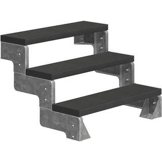 DOLLE Gardentop terrassetrappe med Trimax, antracit - 3 trin