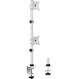 Vivo Dual Monitor Desk Mount Stand med h?jdejustering og Vesa-plader til 2 LCD Ultrawide-sk?rme op til 34 tommer stablet array-stand-v002RW