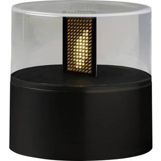LED-dekorationslampe med flammeeffekt, sort sokkel