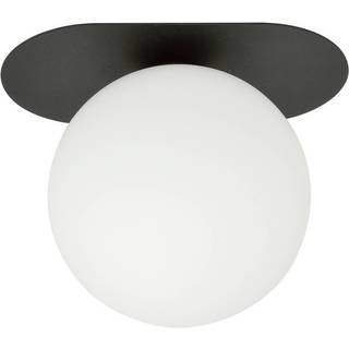 Loftlampe Plaza, sort/opal, 1 lyskilde