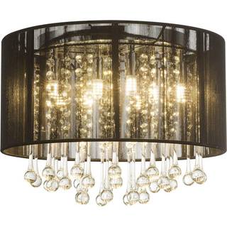 LED loftlampe Sierra med silkeskærm og vedhæng