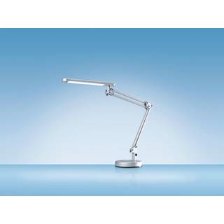 LED 4 Stars lampe sølvfarvet med bordfod