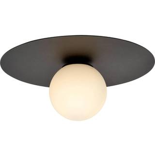 Loftlampe Solar, sort/opal, 1 lyskilde