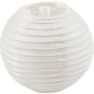 Runde papirlamper 7,5 cm - 10 stk. i hvid