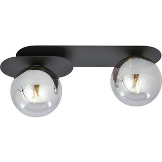 Loftlampe Plaza, sort/grafit, 2 lyskilder