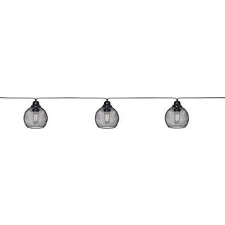 Starhandel - Solcellebelysning - Solcellecellelop sollys - 8 lys - sort - 10,5 cm