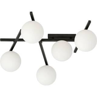 Loftlampe Smart, sort/opal, 5 lyskilder