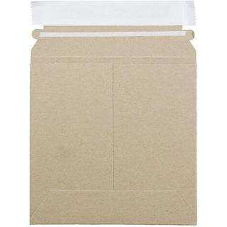 Jam Paper Stay -flat foto mailer konvolutter med skræl og forsegling lukning - 6 x 6 - Brown Kraft - 6 stive mailere/pakke