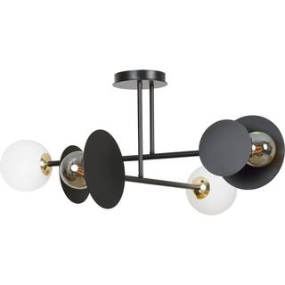 Loftlampe Minerva, 4 lyskilder, sort