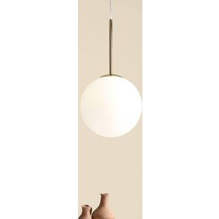 Pendellampe Dione, 1 lyskilde, hvid/guld 30 cm