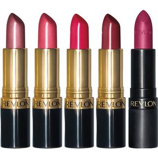 Revlon Lipstick Set Super Lustrous 5 Stown Gift Set Multi-Finish Cream Pearl & Matte Pack of 5