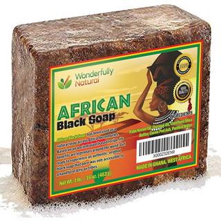 Organisk afrikansk sort s?be - til acne & m?rke pletter | Natural vegansk og grusomhedsfri - tilfredshedsgaranti 1 lb bar | 90 dages forsyning