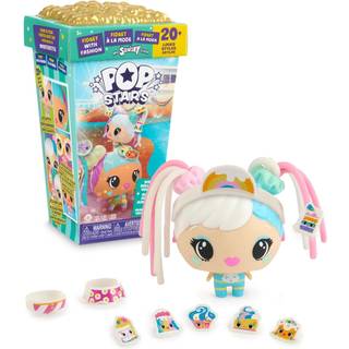 My Squishy Little Pop Stars af WowWee (turkis): Interaktive mode-dukker med Squeeze Cheeks, 2 overraskelses-outfits, 8+ tilbehør
