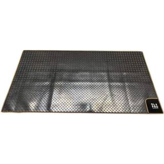Awning Tunnel Mat 1500mm x 800mm Black Rubber with Orange Edge Trim