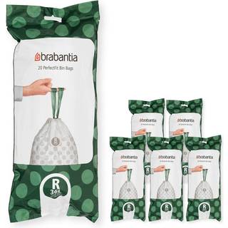 Brabantia Perfectfit Affaldspose R 36l 120 Pcs - Papirkurve og pedalspande Plast Hvid - 138584