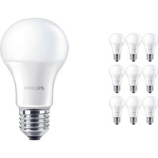 Fordelspakke 10x Philips CorePro LED Pære E27 Pære Matt 13W 1521lm - 840 Kold Hvid | Erstatter 100W
