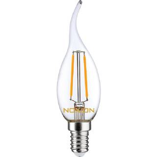 Noxion Lucent LED E14 Bøjet Tip Kerte filament klar 2.5W 250lm - 827 ekstra varm hvid | erstatter 25W