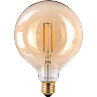 Noxion Lucent LED E27 Globe filament Rav 125mm 7.2W 630lm - 822 ekstra varm hvid | erstatter 60W