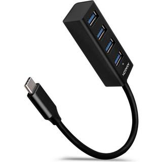 Axagon HUE-M1C interface hub USB 3.2 Gen 1 (3.1 Gen 1) Type-C 5000 Mbit/s Sort