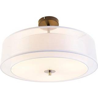 Moderne loftslampe hvid 50 cm 3-lys - Drum Duo