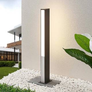 Lucande Aegisa LED-vejlampe, 80 cm, antracit, metal, IP54