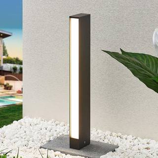 Lucande LED-gadelampe Lirka, mørkegrå, metal, 60 cm