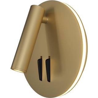 Maytoni LED-væglampe iOS 176, guldfarvet, rund, aluminium